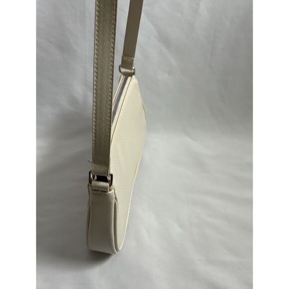 Divided Cream Croc Embossed Faux Leather Shoulder Bag Mini Small Classic Cute - Picture 4 of 6